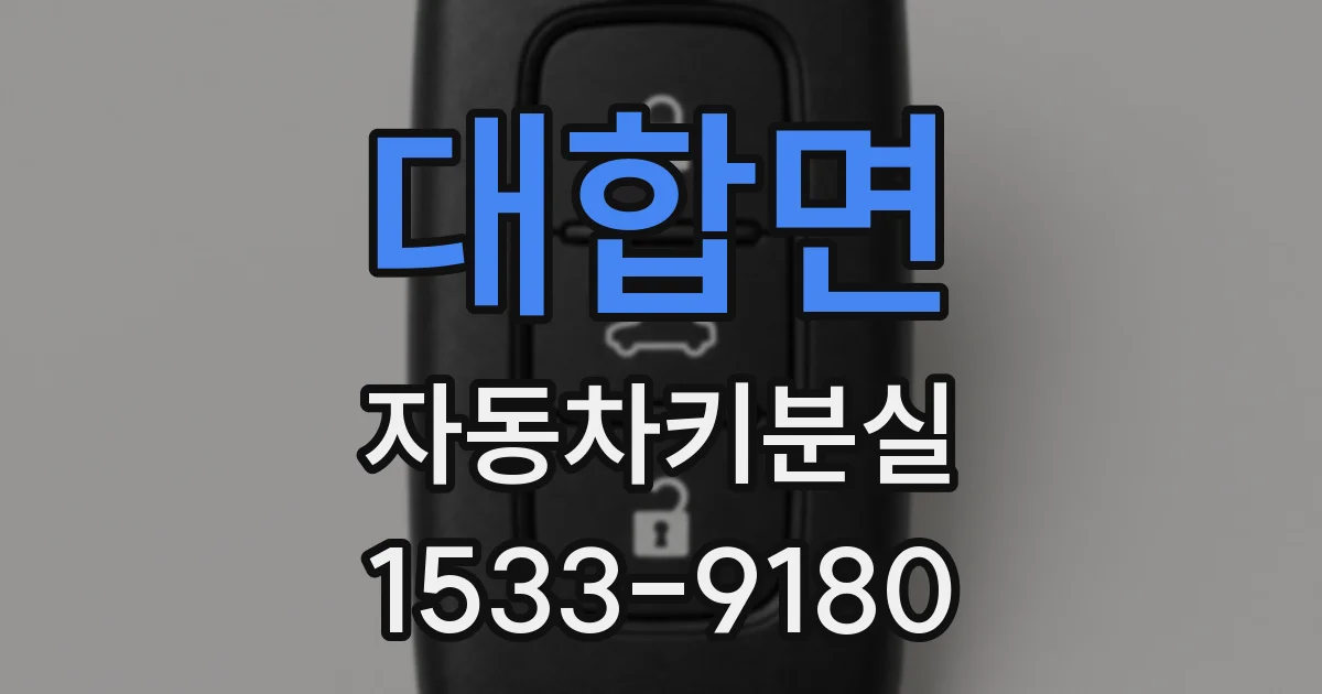 대합면 자동차키분실