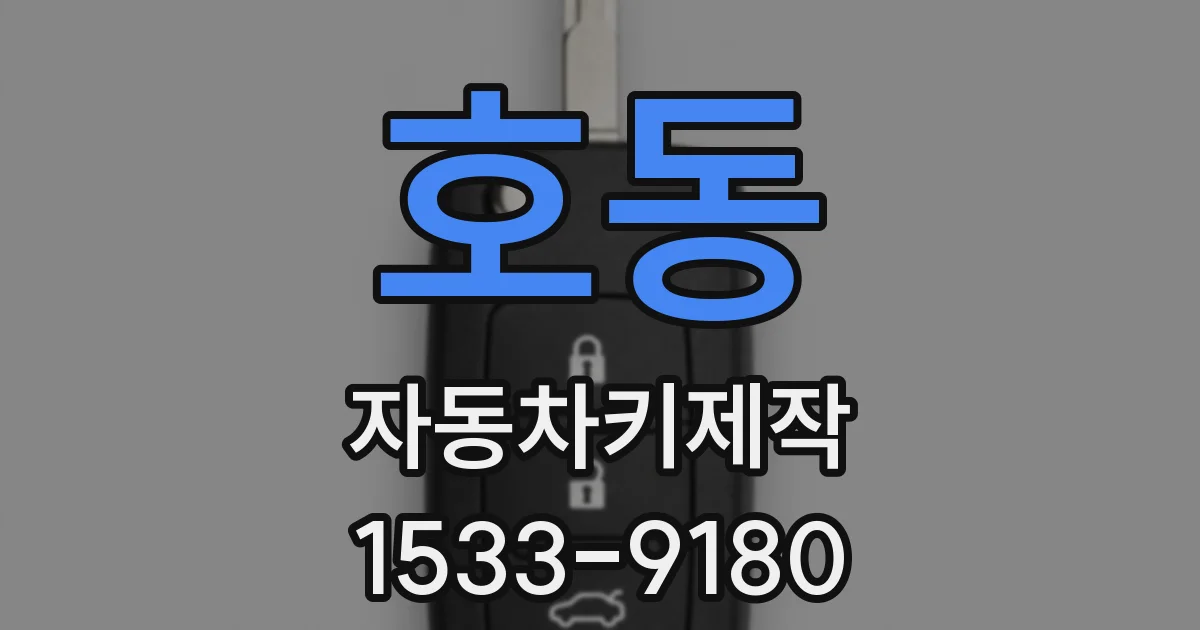 호동 자동차키제작
