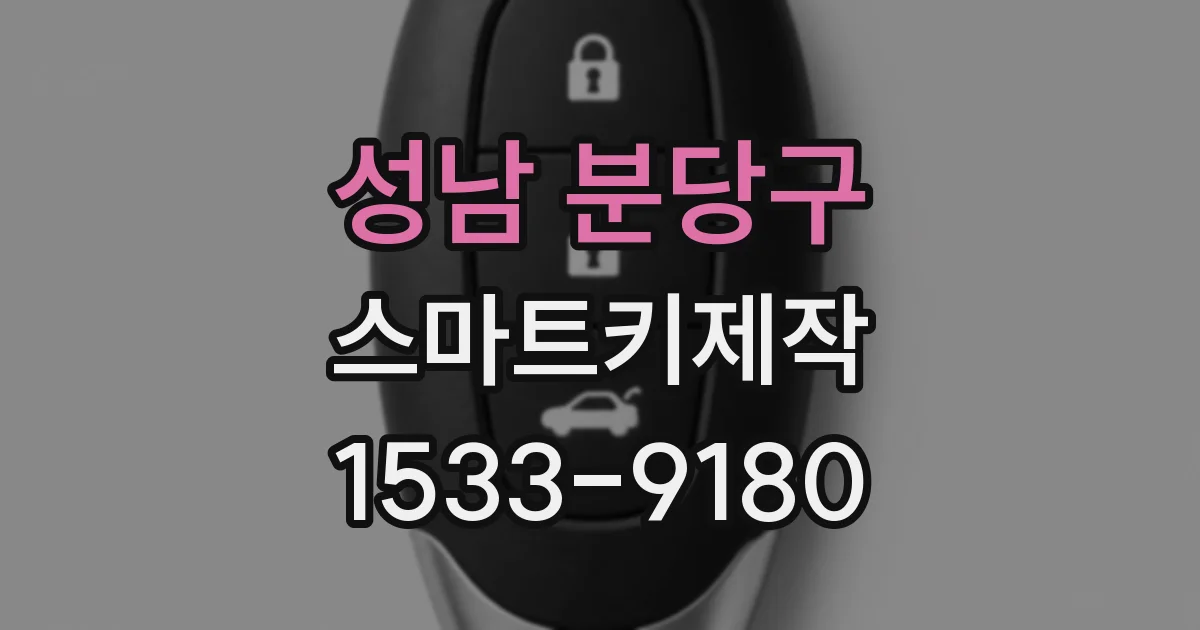 성남 분당구 스마트키제작