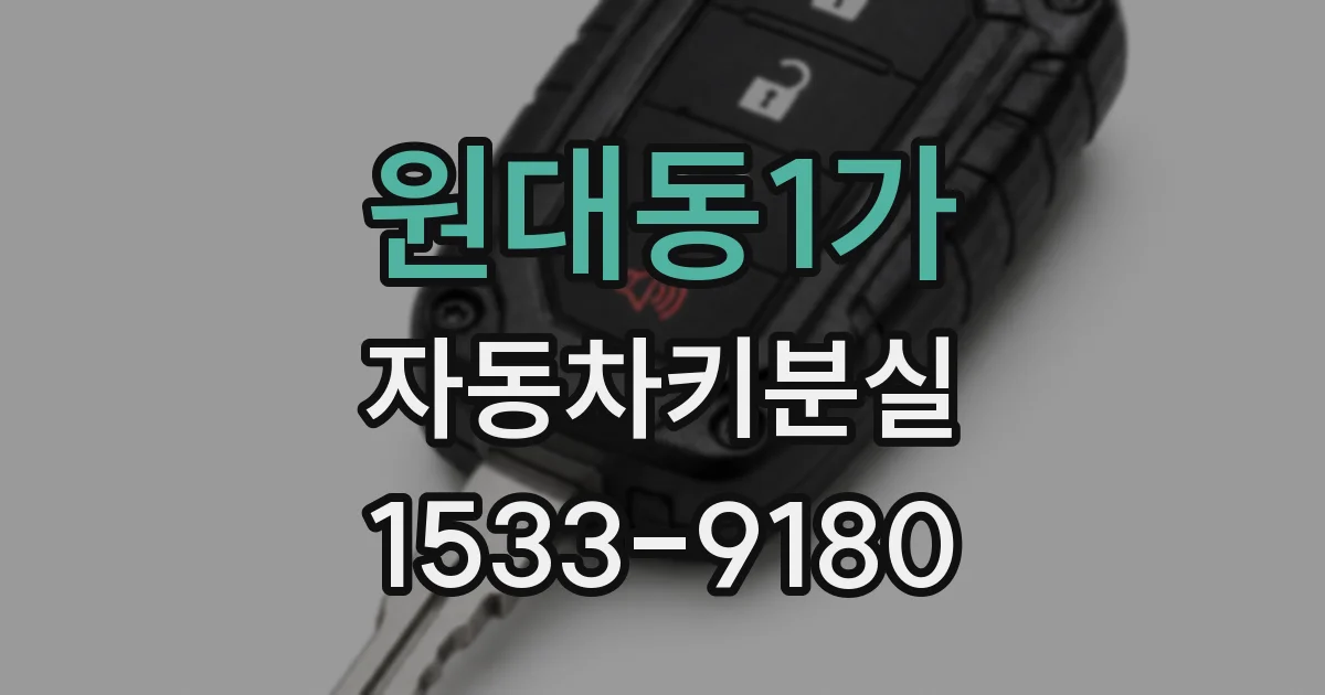 원대동1가 자동차키분실