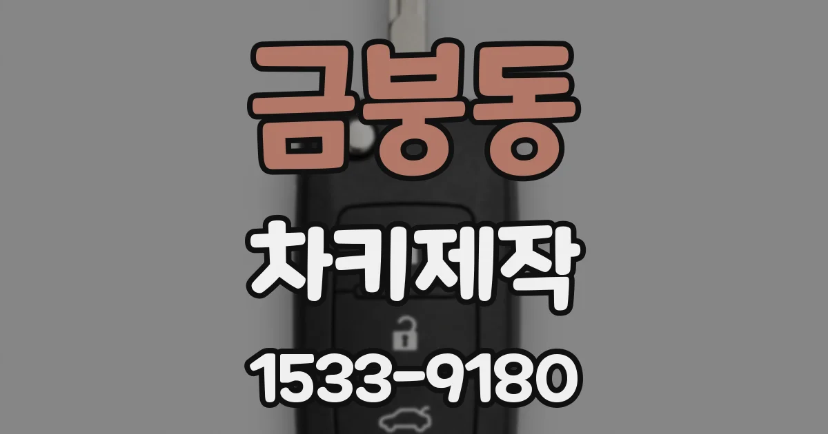 금붕동 차키제작
