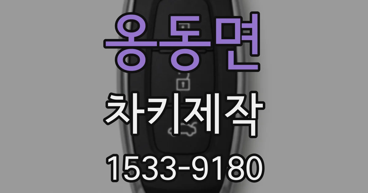 옹동면 차키제작