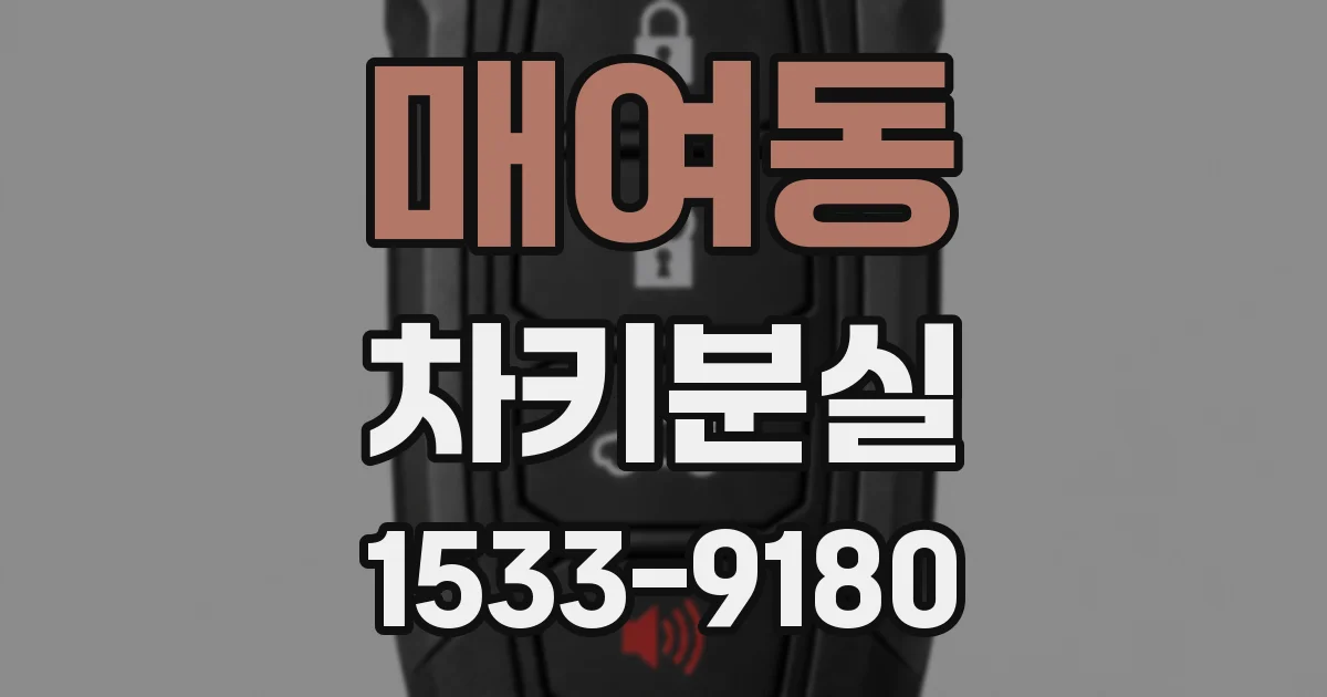 매여동 차키분실