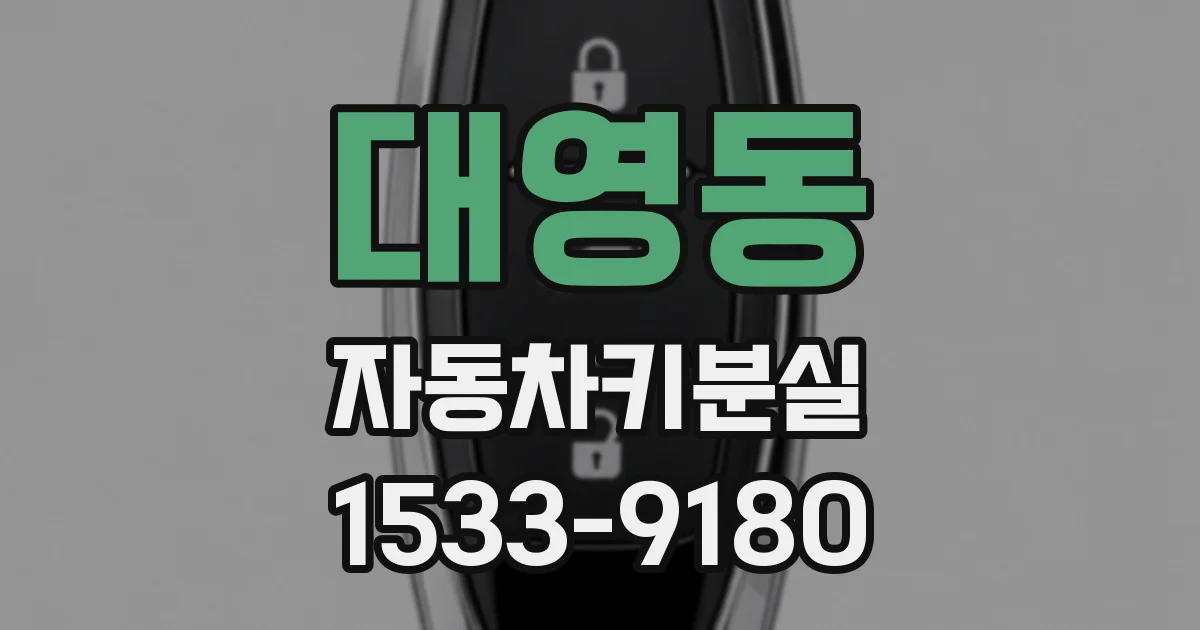 대영동 자동차키분실