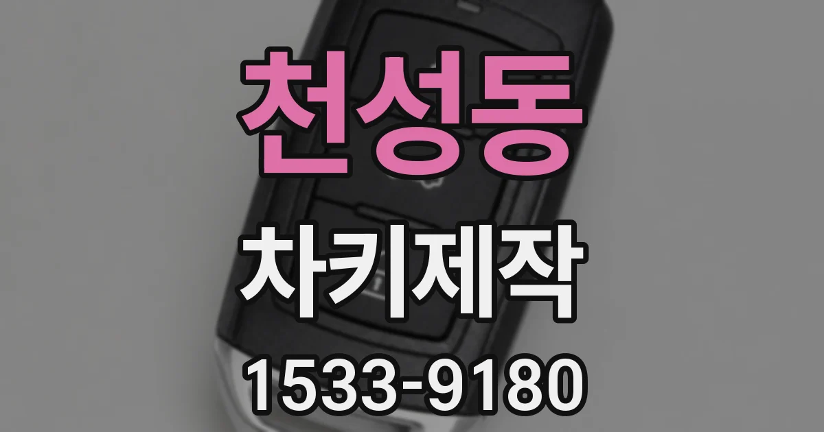천성동 차키제작