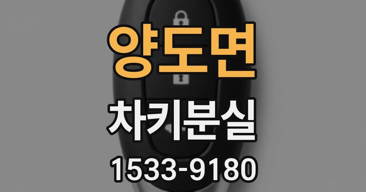 양도면 차키분실