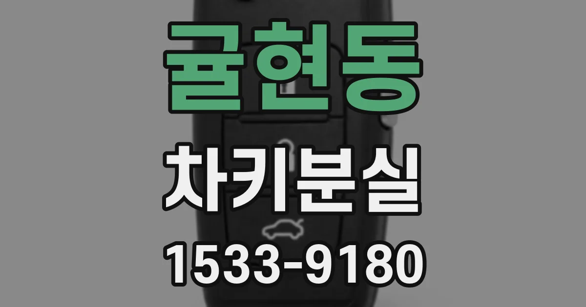 귤현동 차키분실