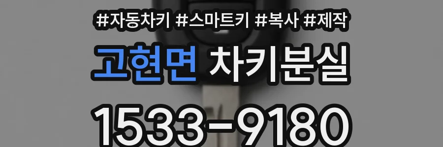 고현면 차키분실