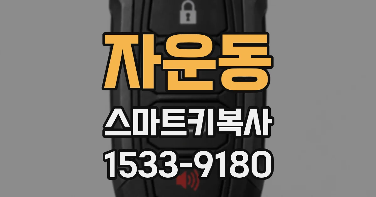 자운동 스마트키복사
