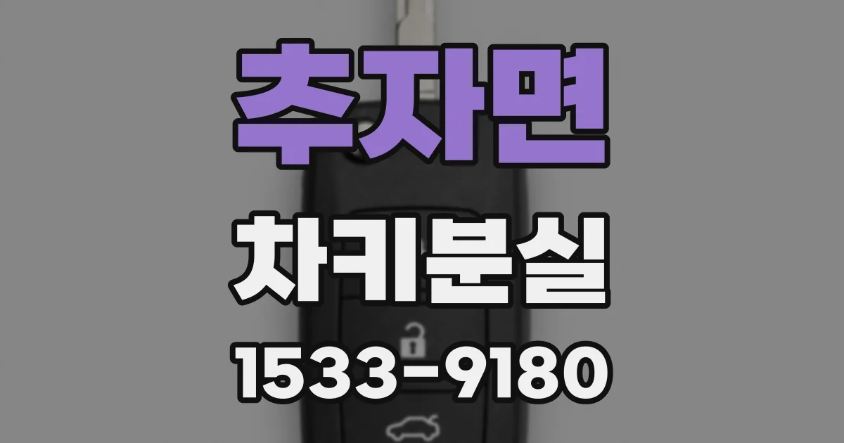 추자면 차키분실