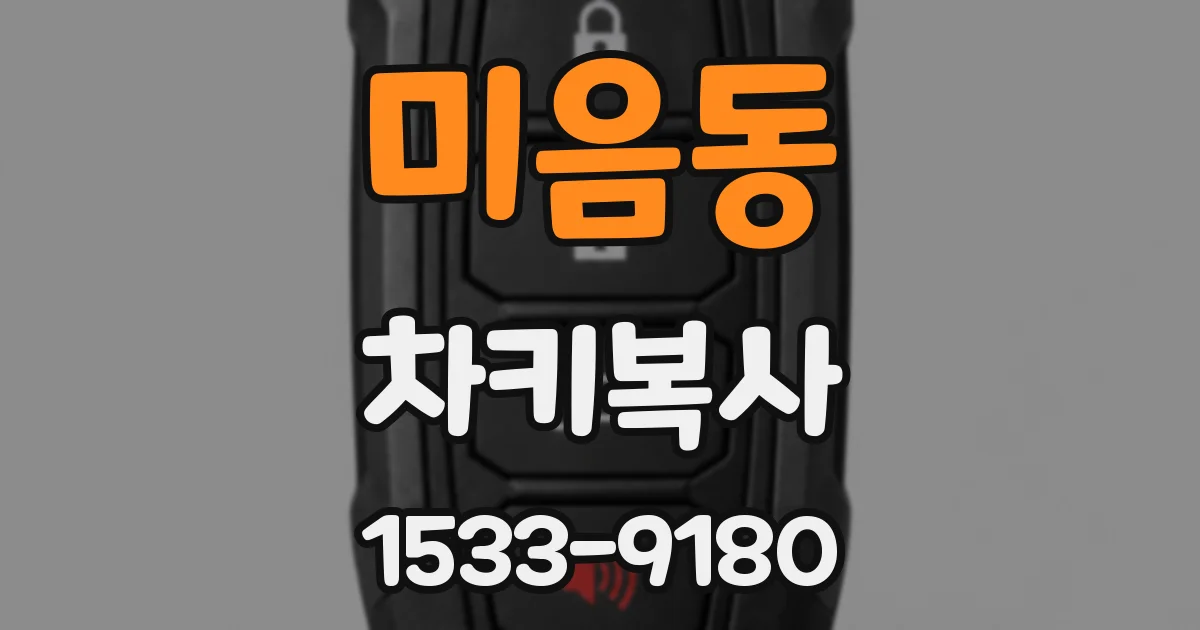 미음동 차키복사