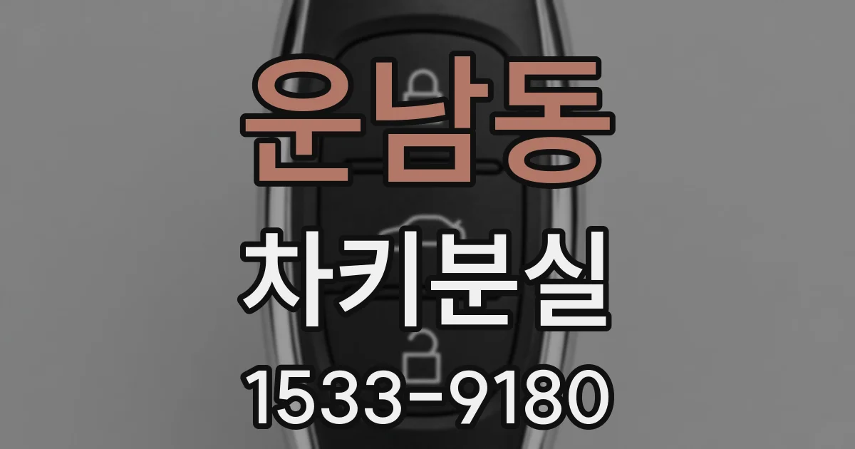 운남동 차키분실