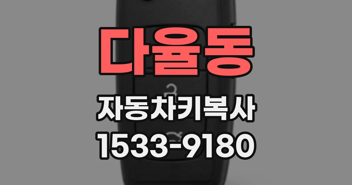 다율동 자동차키복사