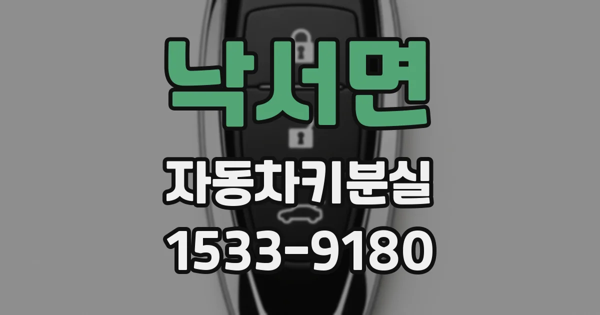 낙서면 자동차키분실