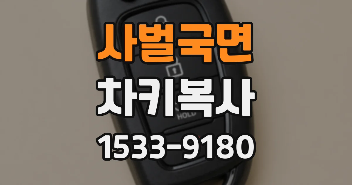사벌국면 차키복사