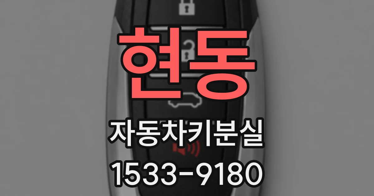 현동 자동차키분실