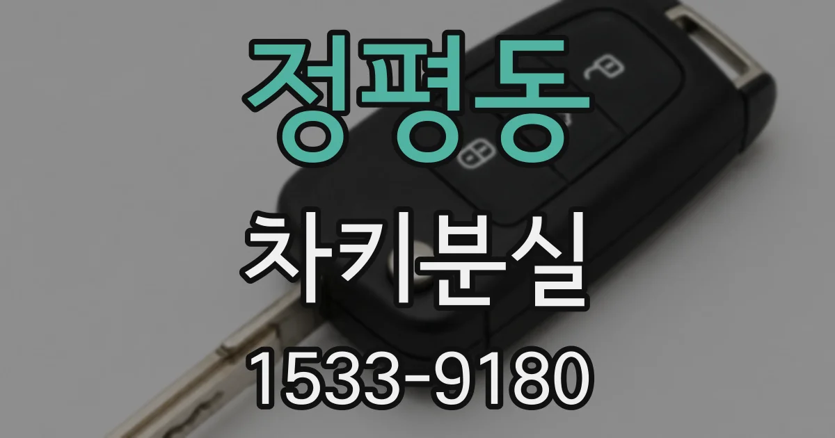 정평동 차키분실