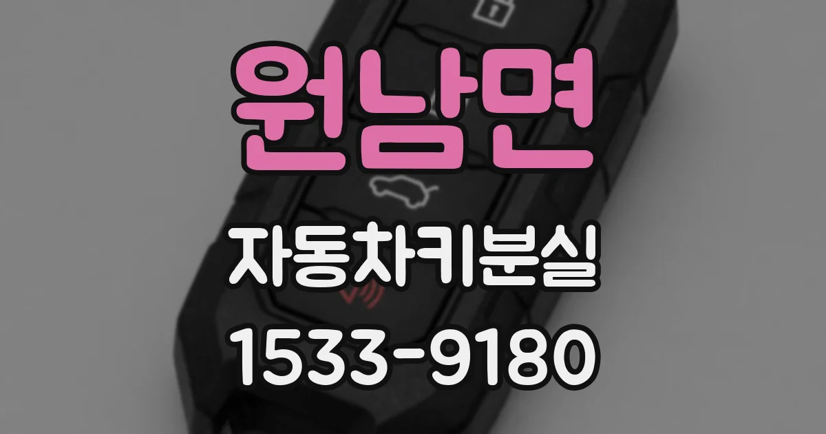 원남면 자동차키분실