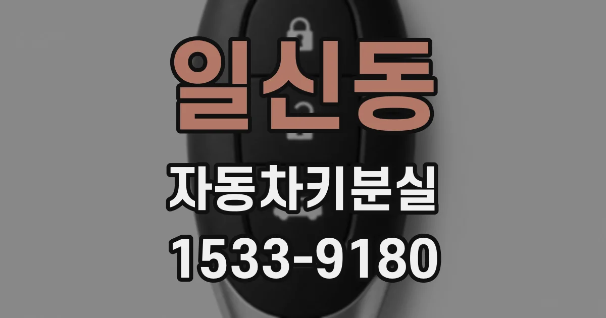 일신동 자동차키분실