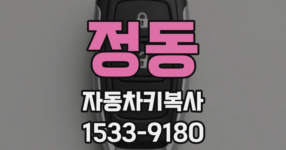 정동 자동차키복사