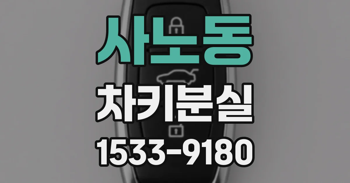 사노동 차키분실