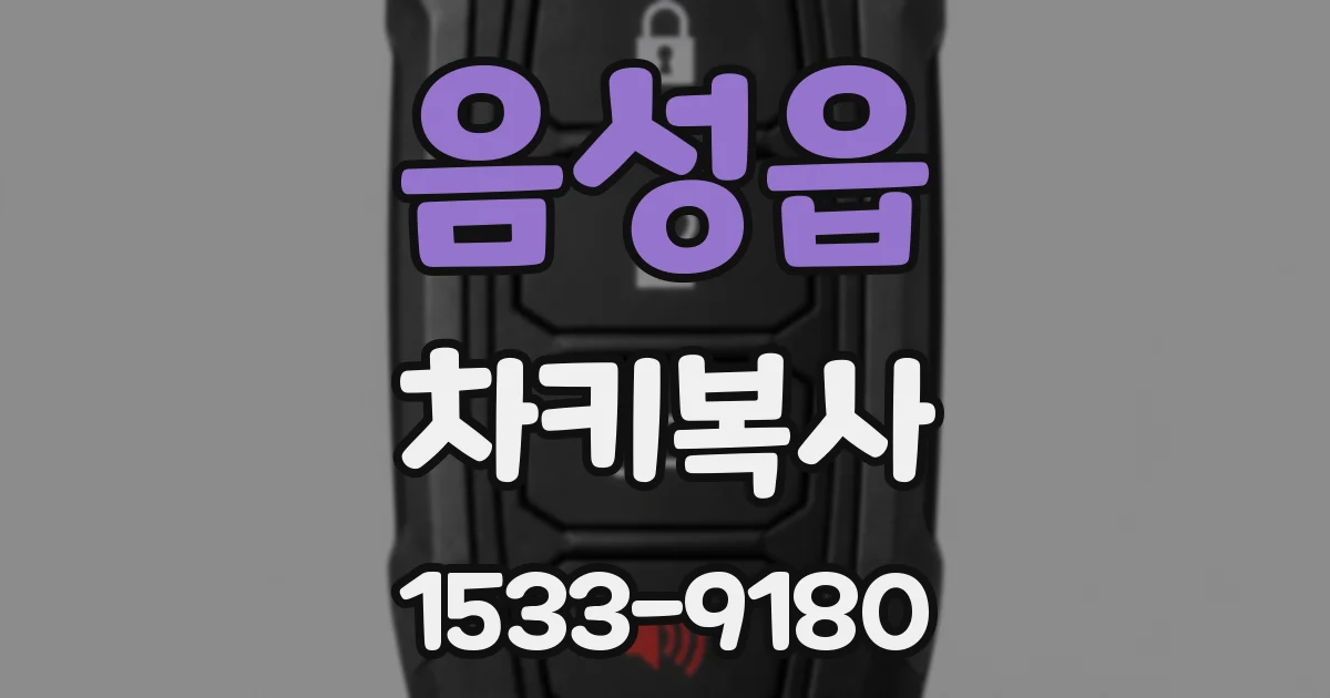 음성읍 차키복사