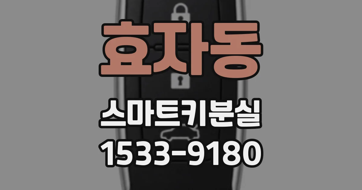 효자동 스마트키분실