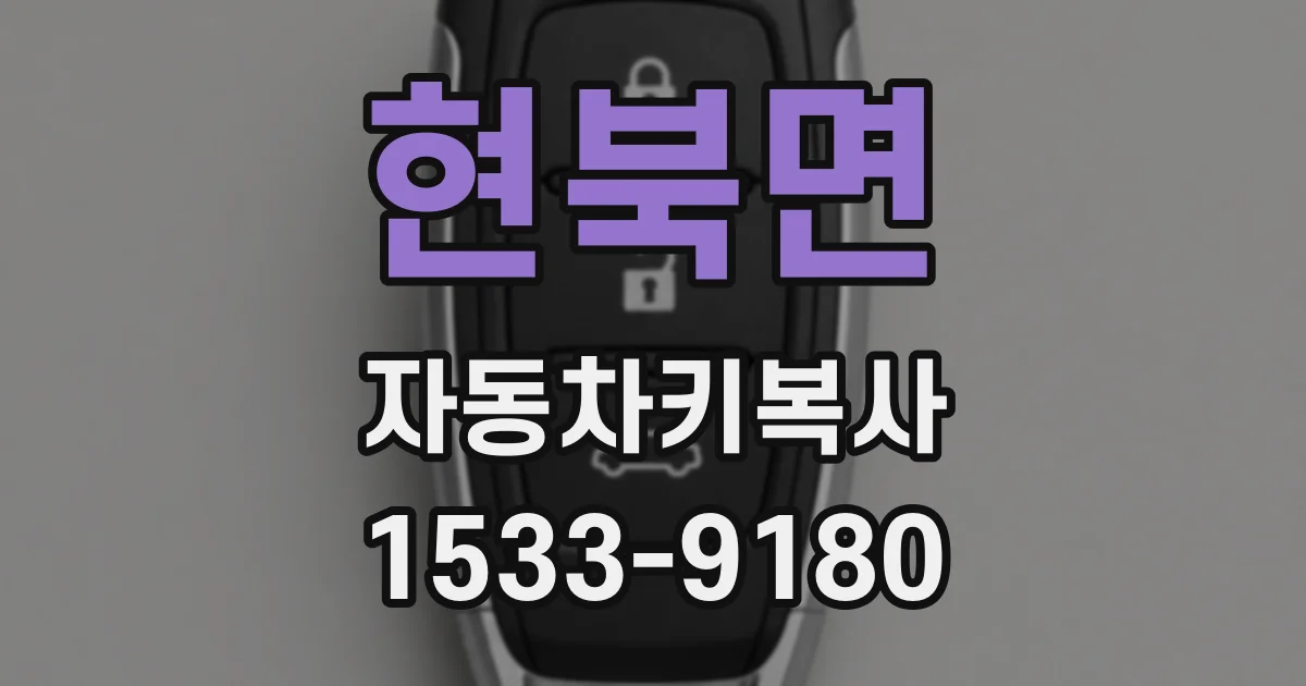 현북면 자동차키복사
