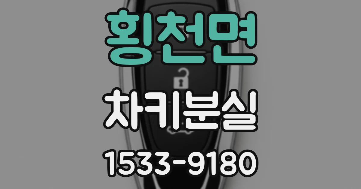 횡천면 차키분실
