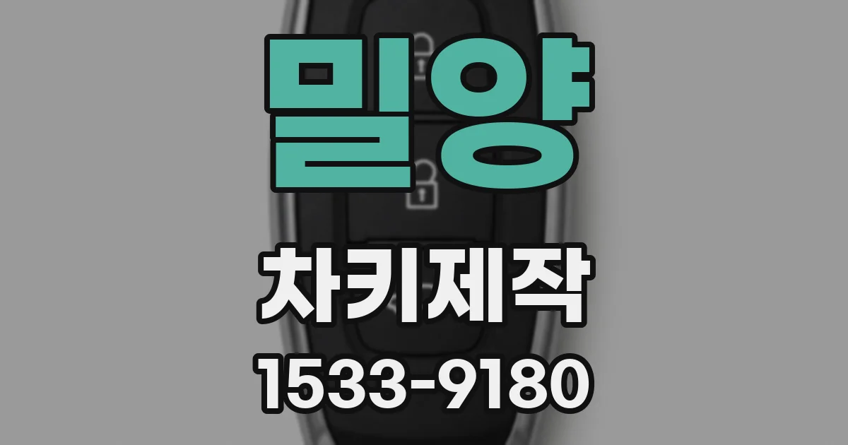 밀양 차키제작