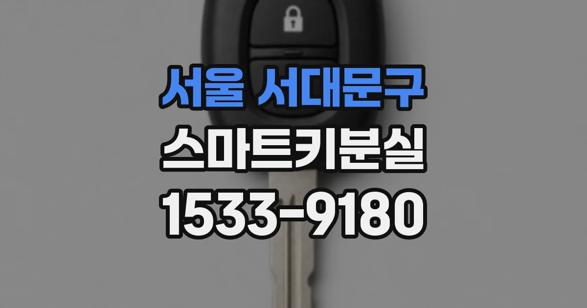 서울 서대문구 스마트키분실