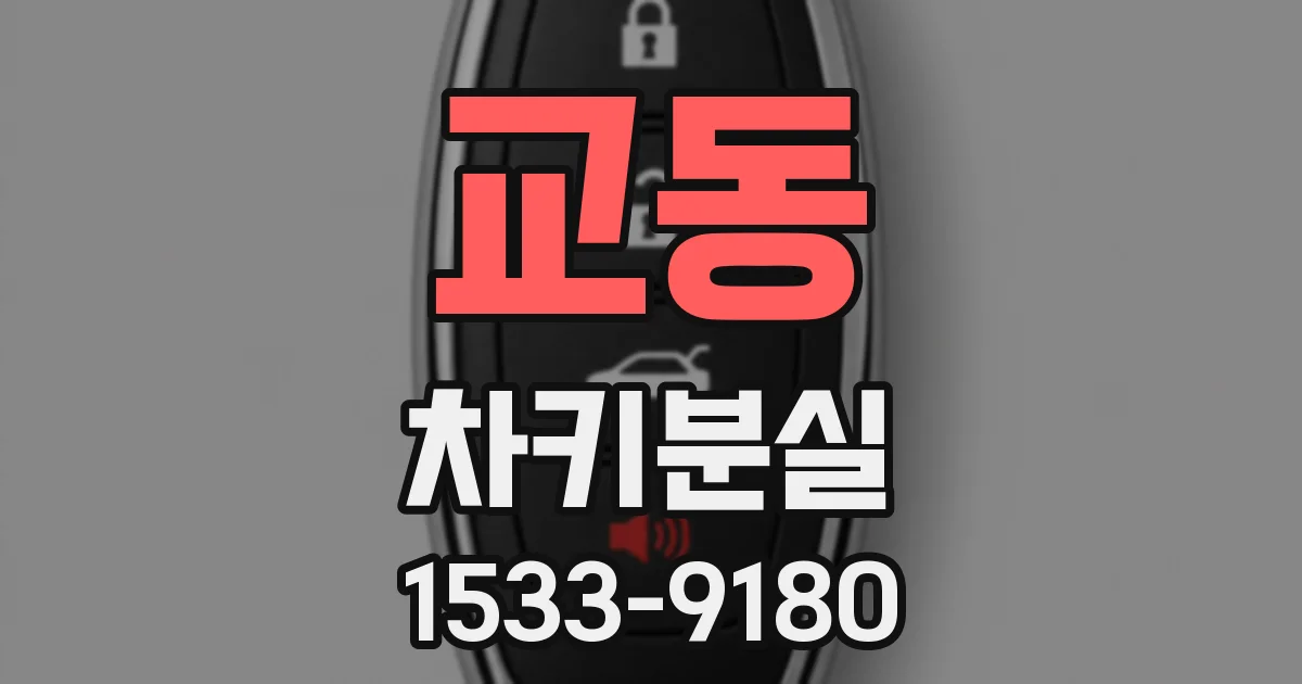교동 차키분실