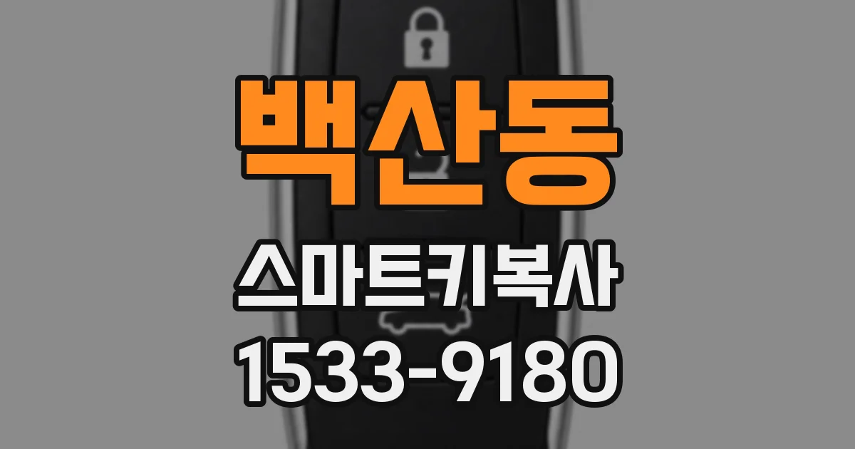 백산동 스마트키복사