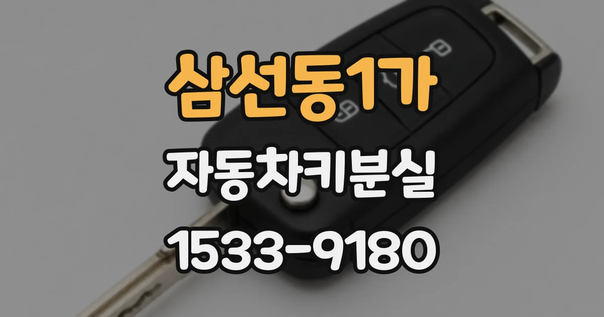 삼선동1가 자동차키분실