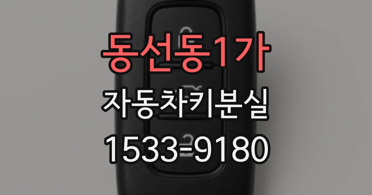 동선동1가 자동차키분실