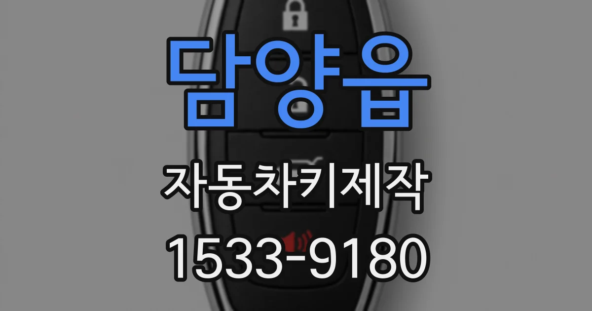 담양읍 자동차키제작