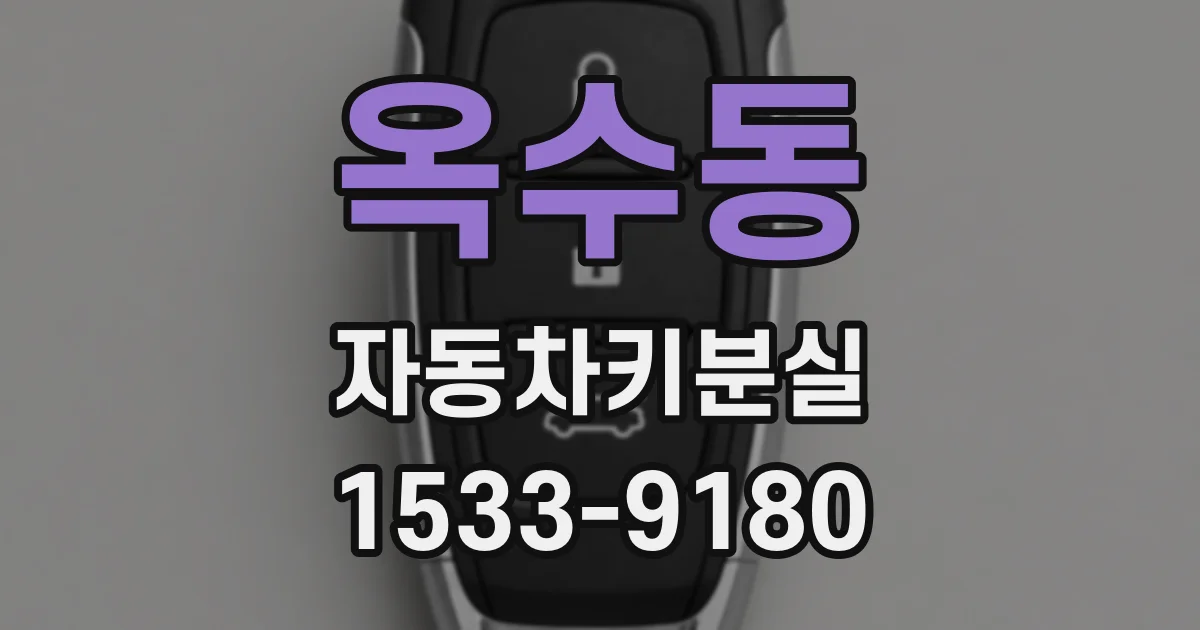 옥수동 자동차키분실