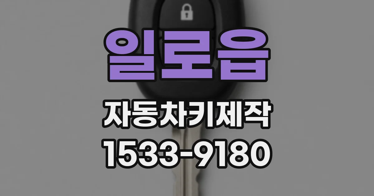 일로읍 자동차키제작