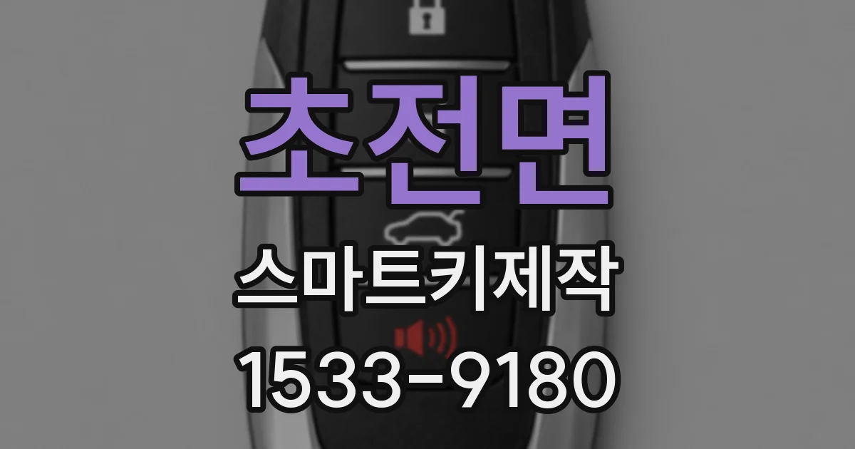 초전면 스마트키제작