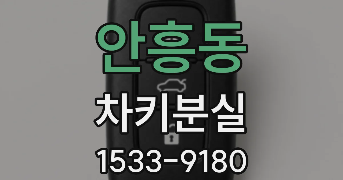 안흥동 차키분실