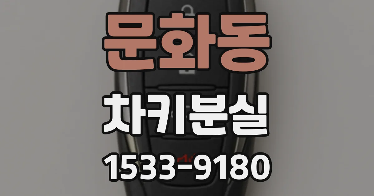 문화동 차키분실