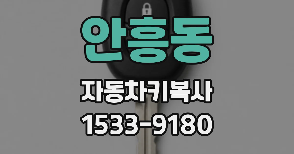 안흥동 자동차키복사