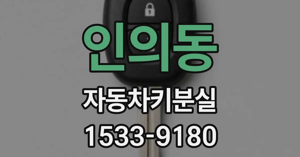 인의동 자동차키분실