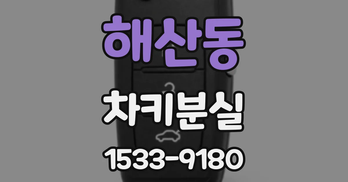 해산동 차키분실