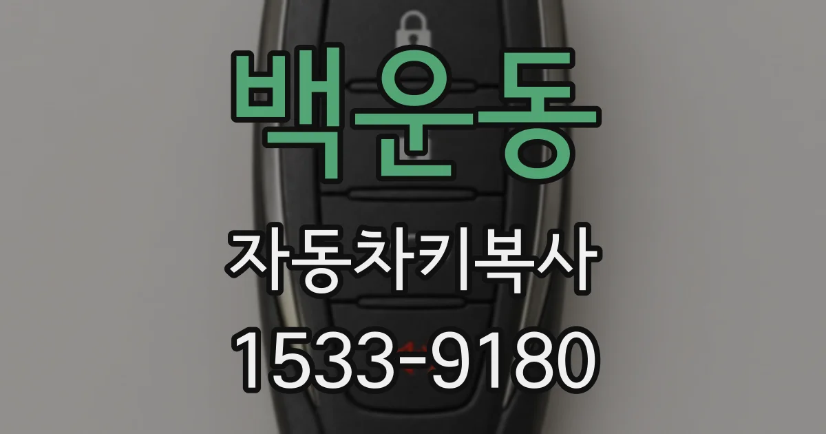 백운동 자동차키복사
