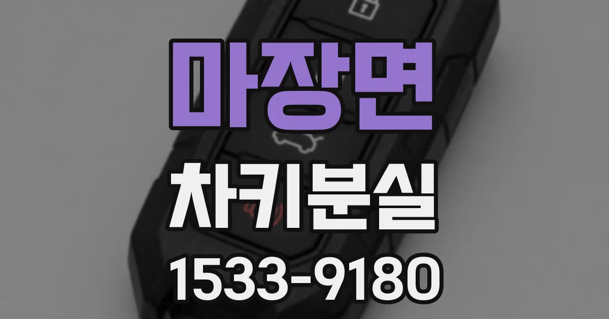 마장면 차키분실