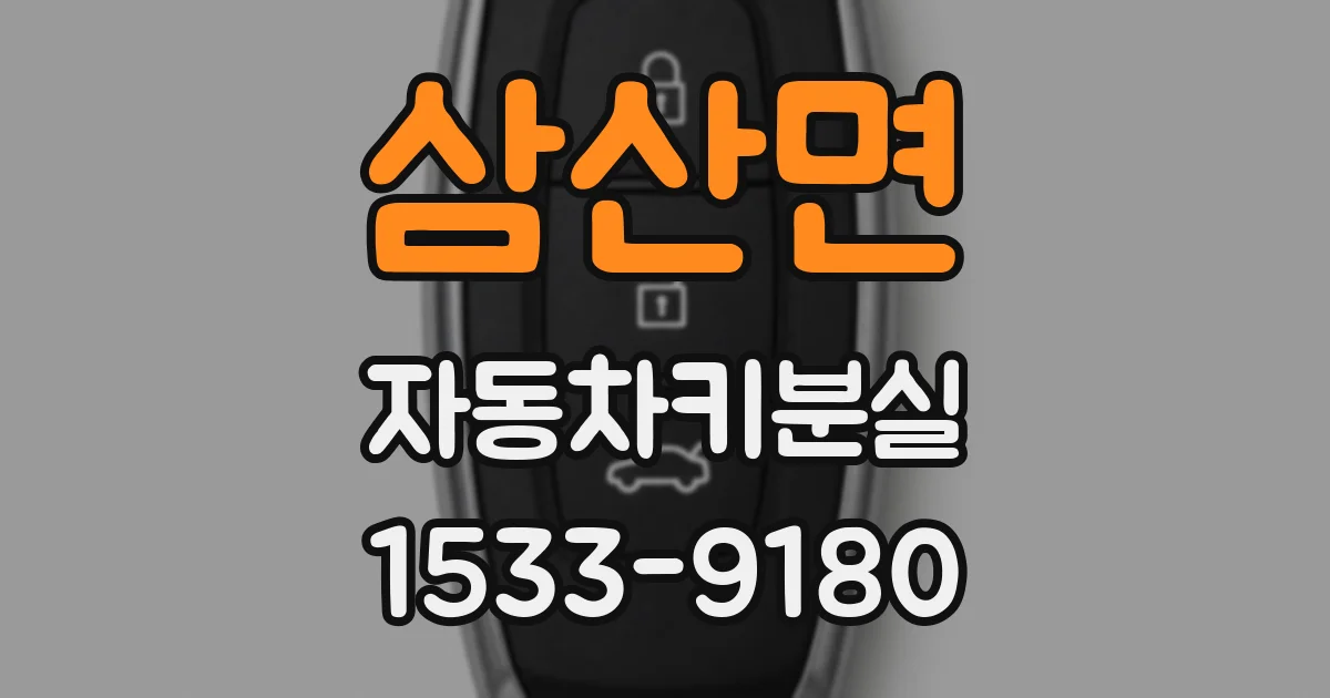 삼산면 자동차키분실