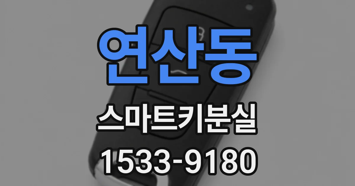 연산동 스마트키분실