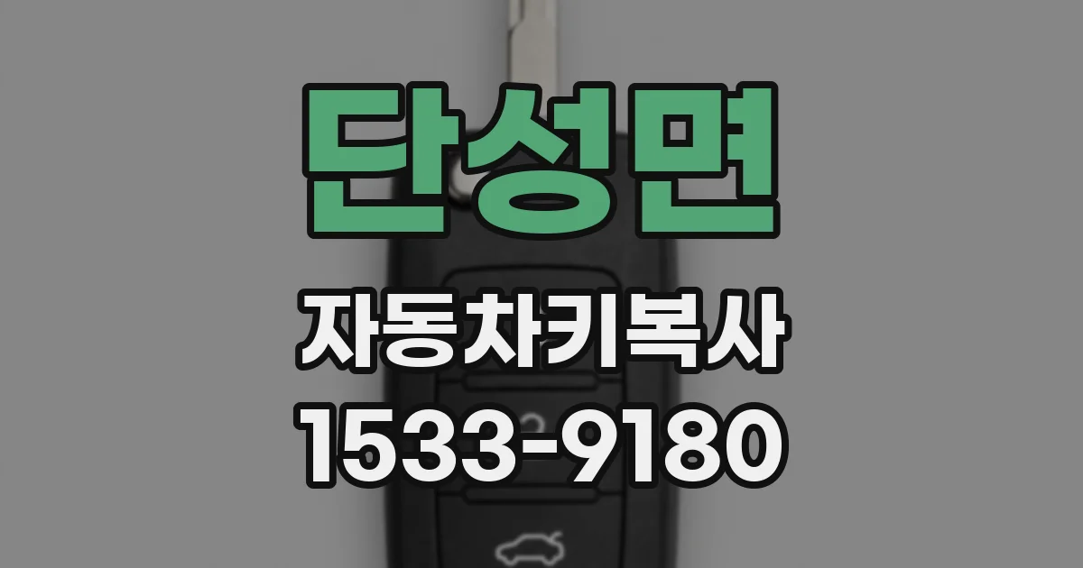 단성면 자동차키복사