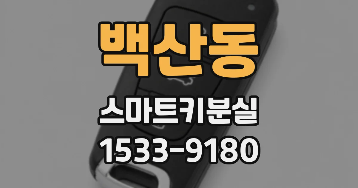 백산동 스마트키분실